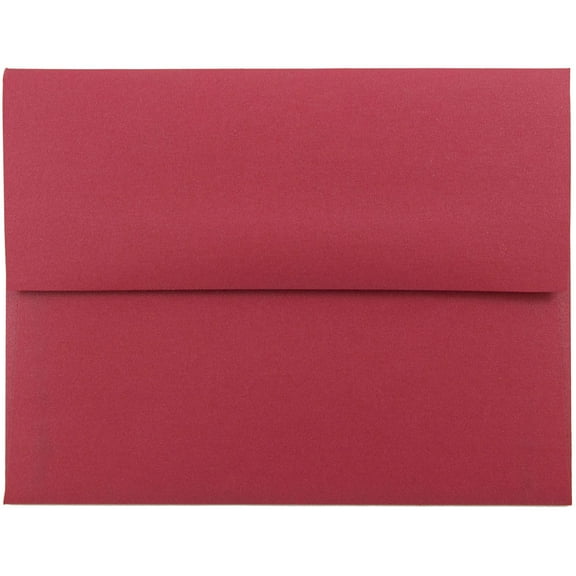 JAM Paper A2 Envelopes, 4 3/8 x 5 3/4, Red Metallic, 25/Pack