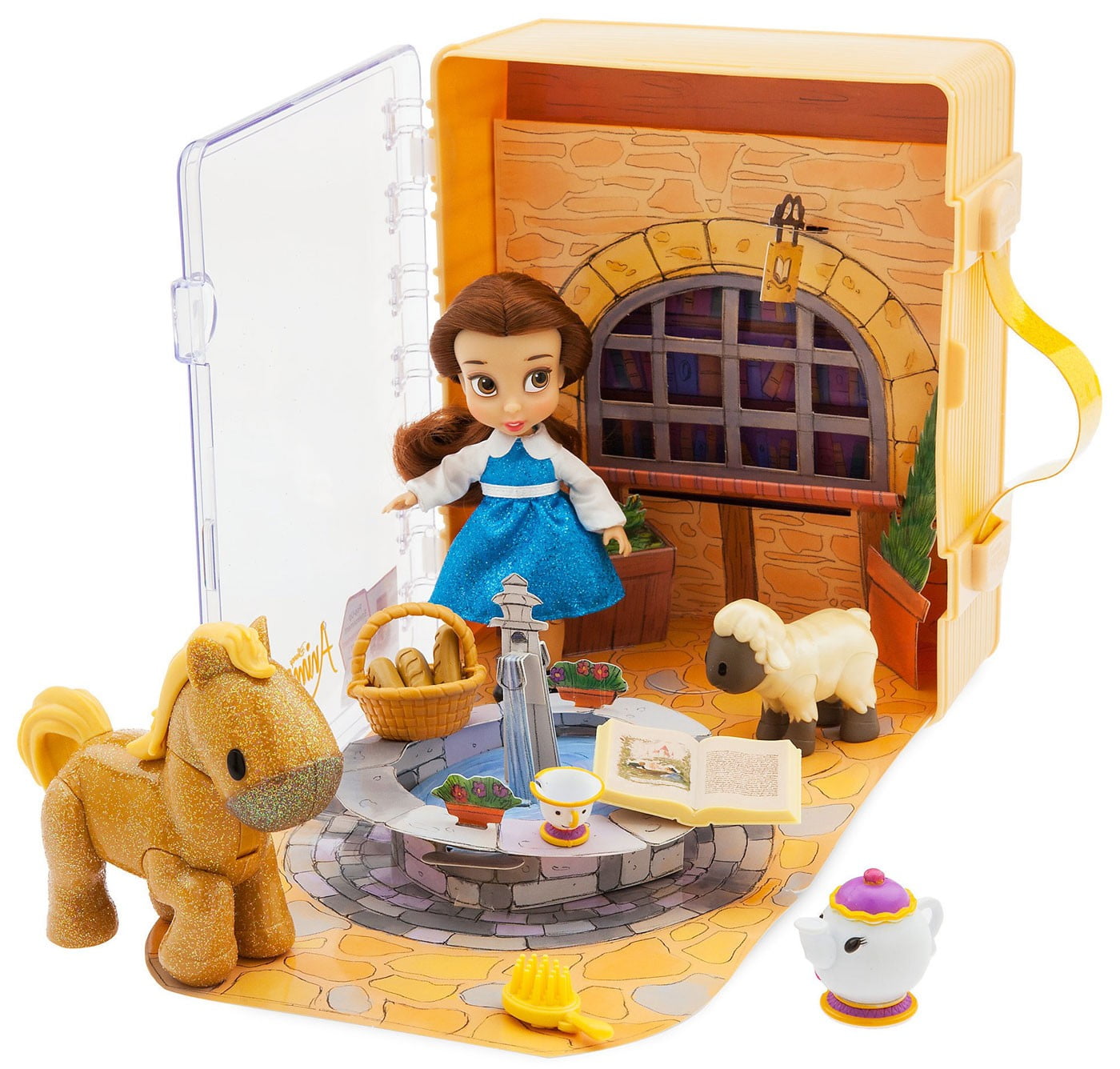 Disney Animators' Collection Belle Mini Doll Play Set 5 Inch 460703383761 for sale online