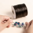 thumbnail image 6 of 1Roll Waxed Polyester Cord Bead Cord Coconut Brown 0.5mm 169.51~174.98 Yards(155~160m)/Roll, 6 of 7