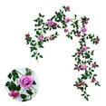 thumbnail image 2 of 8M Artificial Flower Vine, Fake Flower Vine With Leaves, Pipe Cover For Balcony Decoration, Realistic Faux Floral Garland For Home Garden Indoor Outdoor Wall Hanging, 2 of 7