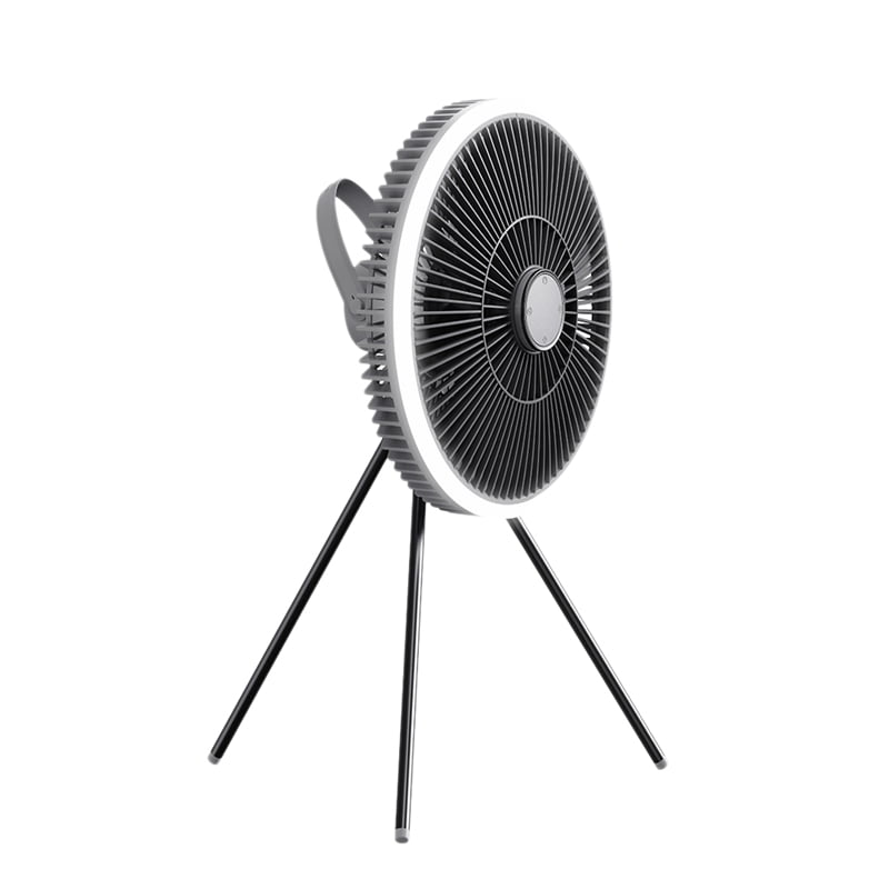 Portable Fan Rechargeable Battery Powered Fan Outdoor Camping Fan with Light and Hook Tent