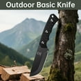 thumbnail image 5 of Plys Camping Knife with Sheath, Full Tang Outdoor Hunting Gear Tactical Fixed Blade Knives with PP Fiber Handle, 4 inch Black Straight Blade, 5 of 7
