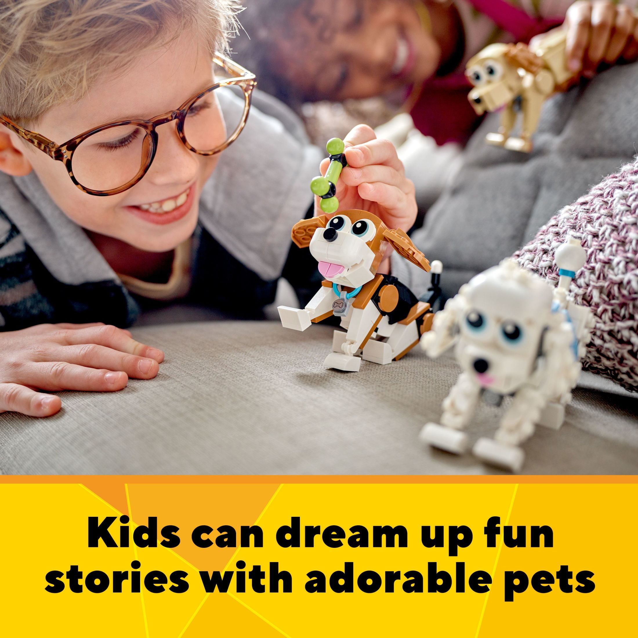 LEGO Creator 3 in 1 Adorable Dogs Building Toys - Pretend Play Toys for Girls & Boys, Ages 7+ Years - Kids Learning & Educational Sets - Gift Ideas - 31137