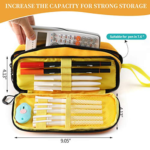 Aineeba Big Capacity Pencil Case Pouch Bag Pen Boxes For Girls Boys Supplies For 