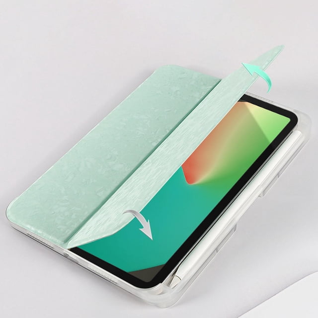 Portada Inteligente .4 Pulgadas Soporte de Lápiz Plegable Soporte de Shell para 6 Caso 2021 Pantalla de Tableta Verde Hugo Cubierta elegante