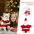 thumbnail image 2 of Christmas Red Costume for Cats and Dogs Soft Breathable Holiday Pet Apparel with Matching Hat, 2 of 6
