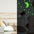 thumbnail image 2 of Injueey 338 Pieces Dark Night Glowing Wall Decal Decoration Star Moon Ceiling Stickers Decorative for Home Living Room Dormitory Decoración del hogar Injueey BFH000475-00, 2 of 6