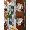 thumbnail image 2 of Ldtrchee Gray Green Black Table Runner 60 Inches, Ombre Color Block Modern Abstract Bed Runner Dresser Scarves Tabletop for Indoor Outdoor Parties/Ceremony/Banquet, 13" x 60", 2 of 8