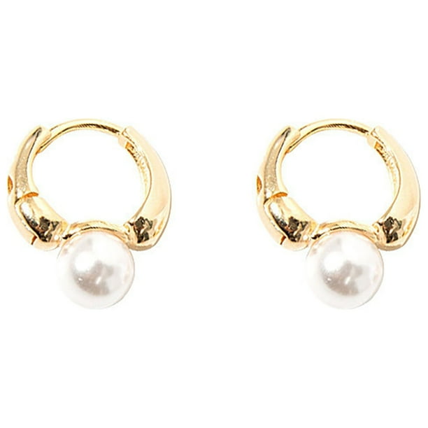 Perla Oro Rhinestone Ear Clip Dangle Delgado Elegante Rhinestone Pendientes Boda Mujeres Accesorios Joyería Pendientes para Mujeres