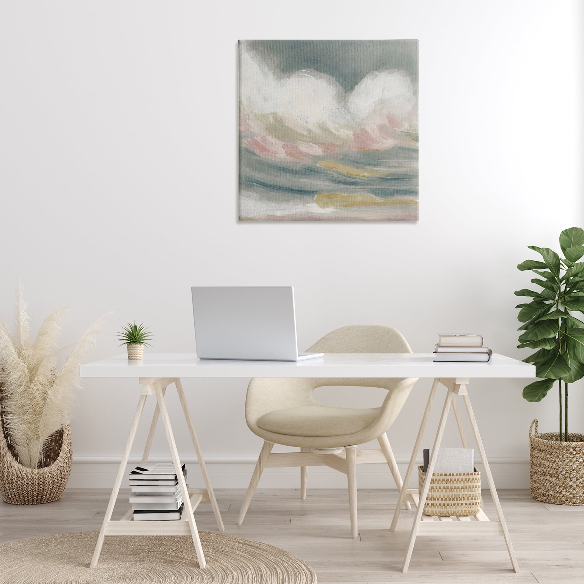 Stupell Industries Stormy Rolling Waves Landscape Painting Gallery Wrapped Canvas Art Print Wall Art, 30 x 30