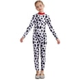 thumbnail image 4 of Disfraz unisex de Animal para cachorros y Halloween, mono con estampado de vaca y leche dálmata, mono de manga larga con cola 3D para cachorros, pijama, 4 of 5