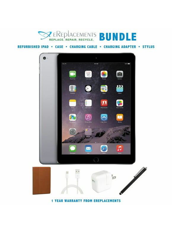 Restored Apple iPad Air (1st Gen, 2013), 16GB Black/Space Gray, WiFi, Case and Stylus included (Refurbished)