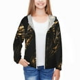 Cauagu Black And Gold Fire Dragon Print Sun Protection Jacket for Teen