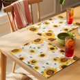 thumbnail image 4 of Sunflowers Floral Placemats Set of 4, Yellow Flower Bee Retro Letter Country Style Non-Slip Place Mats Washable Table Mats for Kitchen Dining Table Decorations Indoor/Outdoor, 4 of 9
