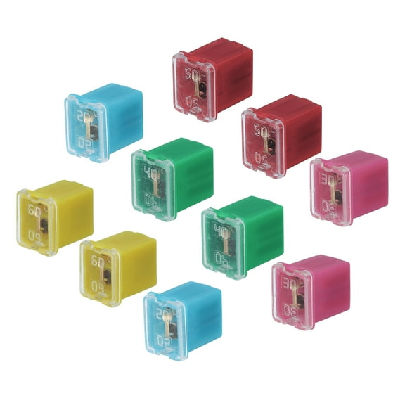 Automotive Cartridge Fuse 48V 20/30/40/50/60A Female Terminal J Case Box Low Profile Car Truck 10pcs