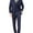 Indigo, variant on Adam Baker Mens V0177 Slim Fit 3-Piece Suit Set - Black - 48R