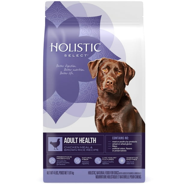 Holistic Select Natural Dry Dog Food, Chicken Meal & Rice Recipe, 4