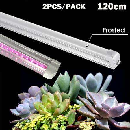 2x 4FT Plant LED Grow Light Kit Full Spectrum T8 Indoor Veg Flower Tubes