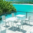 thumbnail image 4 of Luxury Commercial Living 28" White Patio Square Stackable Dining Table, 4 of 8