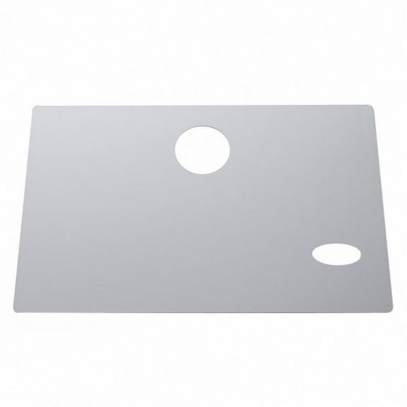 United Pacific 21520B Glove Box Door Cover Stainless, With Oval Cut Out,