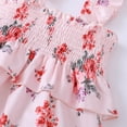 thumbnail image 6 of 2T Toddler Baby Girls Clothes Baby Girls Summer Dress 2-3T Girls Sleeveless Dress Suspender Floral Dress Pink, 6 of 7
