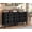 60" Black, variant on WAWOKV Black Sideboard Buffet with Hollow Carved Doors and Outlet Holes,Accent Cabinet,Credenzas Storage Cabinet for Living,Kitchen