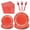 Red, variant on Haooryx Cholo Bandana Party Tableware Set Cholo Gangsta Theme Bandana Paper Plates 96PCS