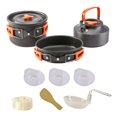 thumbnail image 3 of Juego de utensilios de cocina para acampar al aire libre con olla, sartén y tetera, portátil, senderismo, mochilero, juego de de cocina, equipo naranja DYNWAVEMX Utensilios de cocina para campamento, 3 of 8