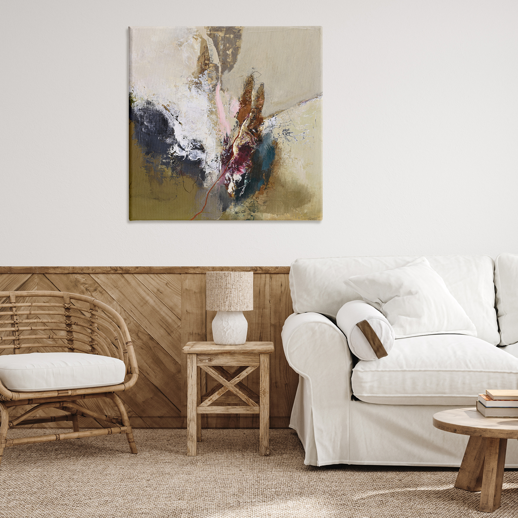 Earthy Mood Composition Canvas Wall Art, design by Design Fabrikken