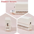 thumbnail image 6 of 6-Hole Loose Leaf Paper Puncher Mini Binding Machine White Portable 6-Ring Binders Puncher Manual Paper Planners Binders for A5 B5 A4 3.5x1.18x1.96inch White DIY, 6 of 9