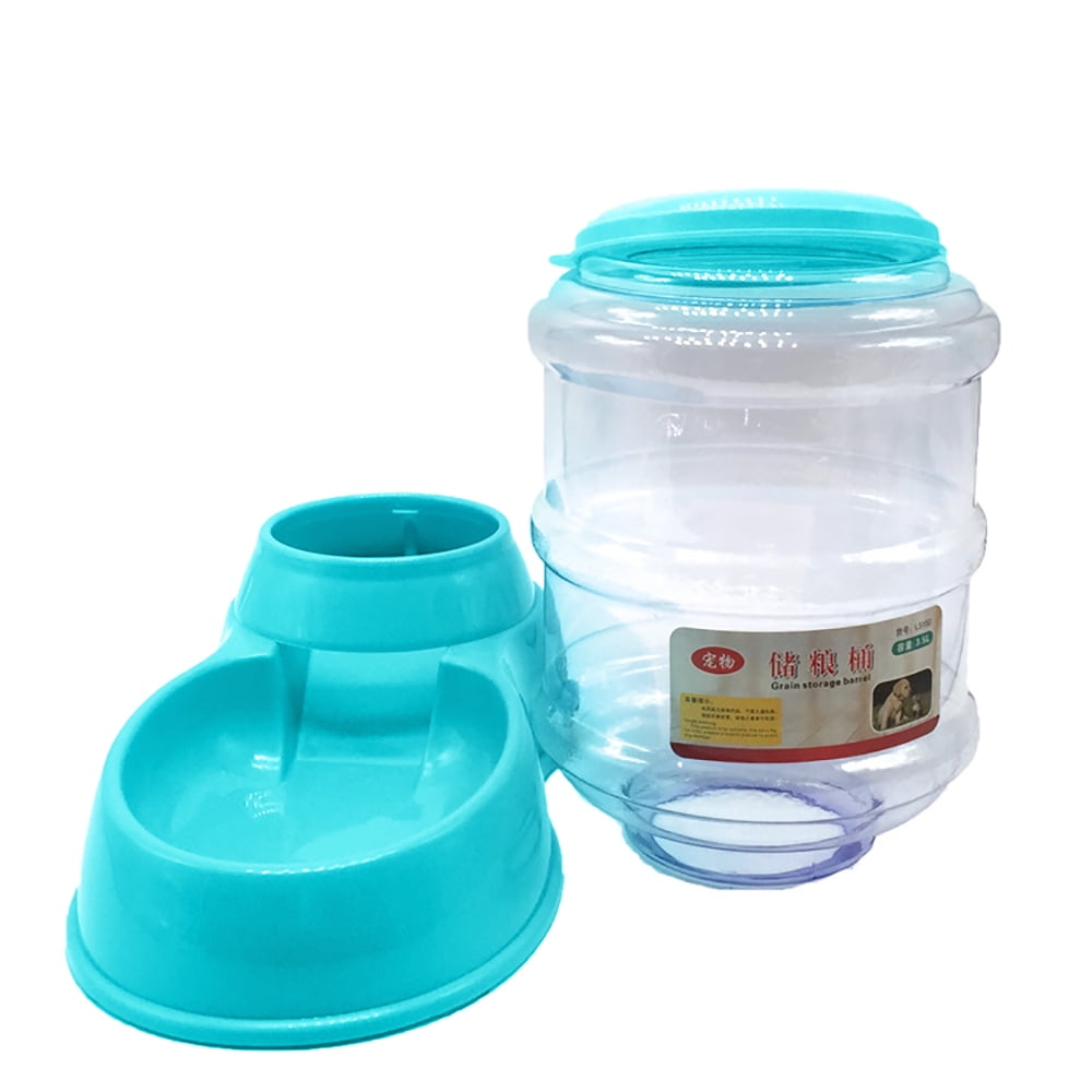 M Buder Automatic Pet Water Dispenser 3.8L (1 gal) Gravity Waterer Set for Dogs Cats, Gray
