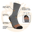 thumbnail image 4 of Calcetines Timberland PRO Sorbtek para hombre, control de humedad, paquete de 6 pares, 4 of 4