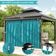 thumbnail image 3 of Pakunoda 10' X 6.5' Gazebo Universal Replacement Privacy 4-Panel Curtains, Waterproof Outdoor Curtains Lake Blue Sidewall with Zipper for Patio Garden Backyard 10' X 10' Gazebo, Curtain Only, 3 of 8