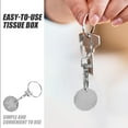 thumbnail image 4 of SHISUYAN 6Pcs Shopping Cart Token Stainless Steel Trolley Tokens Small Shopping Trolley Tokens with Keychains, 4 of 8
