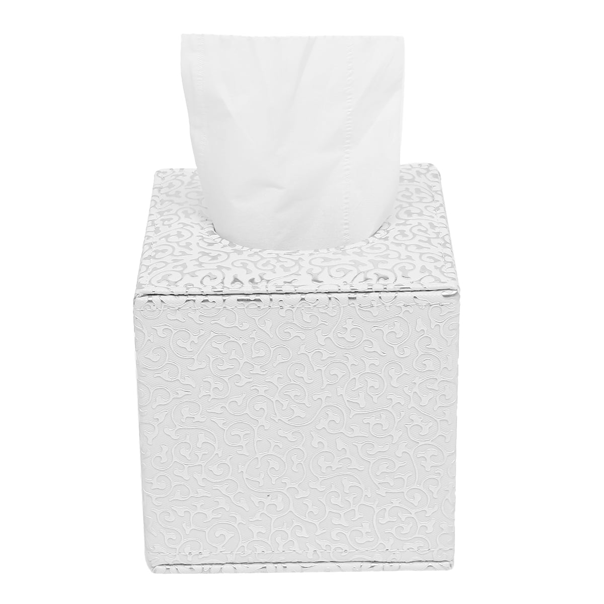 Leather Tissue Box Toilet Paper Napkin Cover Case Holder Home Car