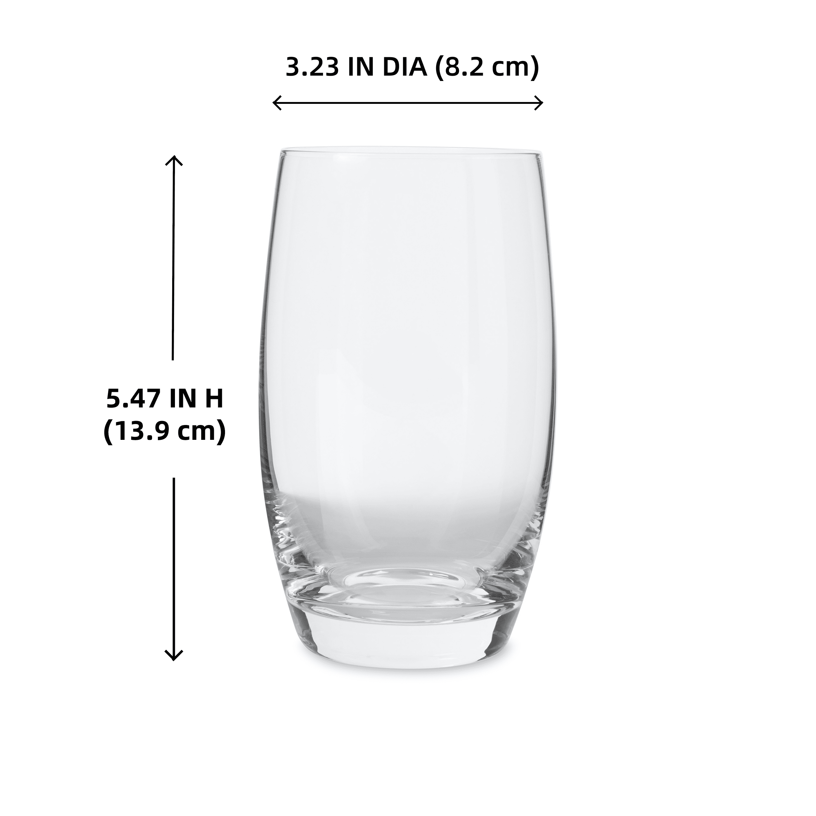 Mainstays Louisa Glass Drinkware Set, Set of 8, Clear