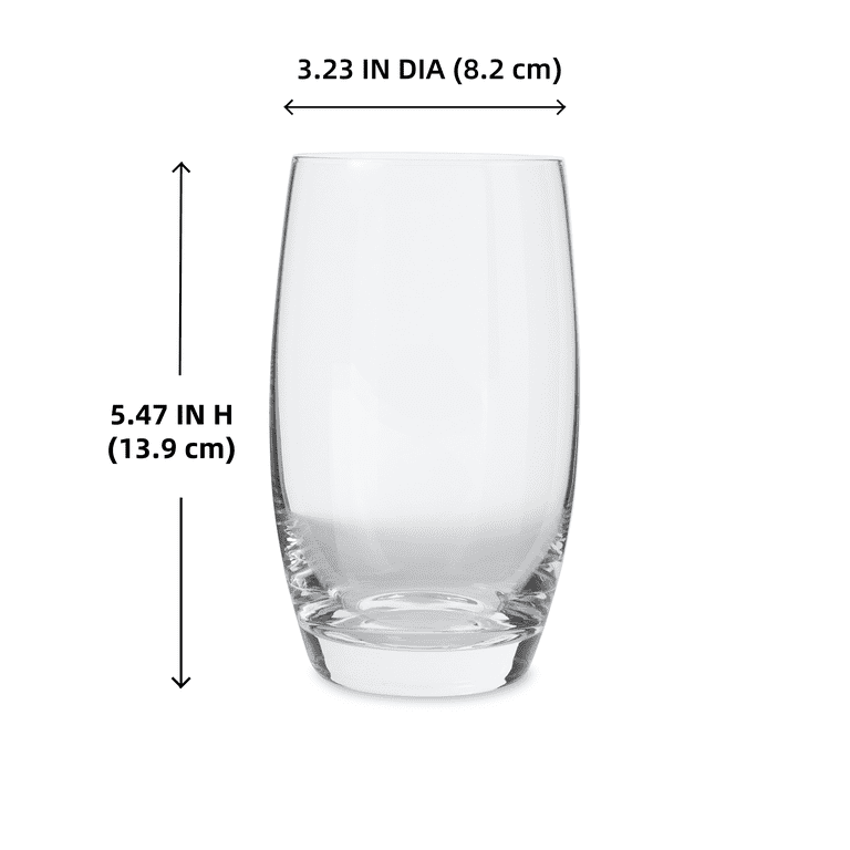 Highball Drinking Glasses with Weighted Base, 18 oz, 8-Piece photo 3