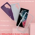 thumbnail image 3 of Xhy for Samsung Galaxy S22 Ultra Case 6.8" 2022 Rugged Rubber Durable 3 in 1 Protective Samsung S22 Ultra 5G Phone Cover for Girl Men Women Cute (Purple), 3 of 5