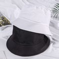thumbnail image 3 of CoCopeaunts Summer Bucket Hat Solid Color Double Side Basin Hat Men Casual Fashion Sunscreen Packable Big Fisherman Hat, 3 of 8
