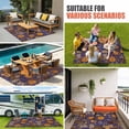 thumbnail image 3 of Orange Purple Spring Floral Outdoor Rug 6x9 Ft, Non Slip Washable Area Rug, Vintage Botanical Summer Flower Patio Rugs Carpet Runner, Large Floor Mat for Indoor/Outdoor Deck Porch Camping, 3 of 8