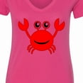 thumbnail image 4 of Inktastic Cute Red Crab Women's V-Neck T-Shirt, 4 of 5