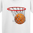 thumbnail image 4 of Inktastic Basketball Swish Youth T-Shirt, 4 of 5