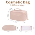 thumbnail image 3 of Bolsa de maquillaje portátil de viaje zaleeta, set de 3, 3 of 7