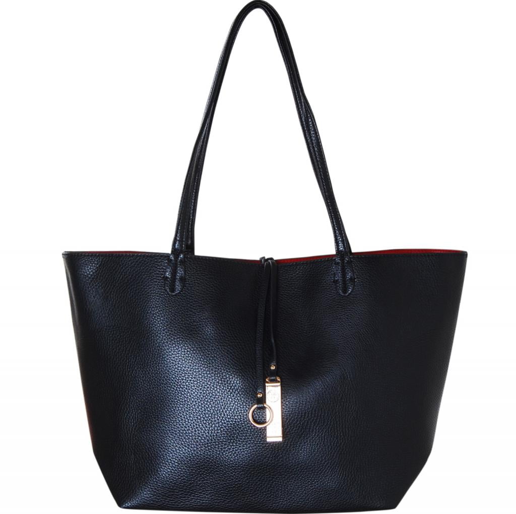 Oversized Top Handle Large Shoul Humble Chic Reversible Vegan Leather Tote Bag
