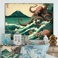 thumbnail image 2 of Designart Japanese Landscape With Octopus I Canvas Wall Art, 2 of 5