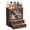 Light Taupe, variant on Dinmligt Cologne Organizer, 4 Tier Vertical Wood Perfume Stand for Men, Large Capacity Perfumes Organizer with Double Drawer Storage,Black