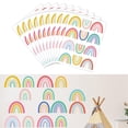 thumbnail image 1 of Calcomanías de pared de arcoíris, 10 hojas extraíbles, bonitas pegatinas de arcoíris multicolor para dormitorio, sala de juegos, guardería y aula., 1 of 8