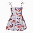 thumbnail image 2 of KPOPLK 4th of July Toddler Girls Dress Outfit American Flag Dress Patriotic Independence Memorial Day Dress Summer Clothes(4-5 Years,White), 2 of 7