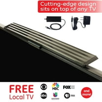 General Electric Hover Amplified Indoor HDTV Antenna, 55-mile Range, VHF 1080P 4K, Black, 37075