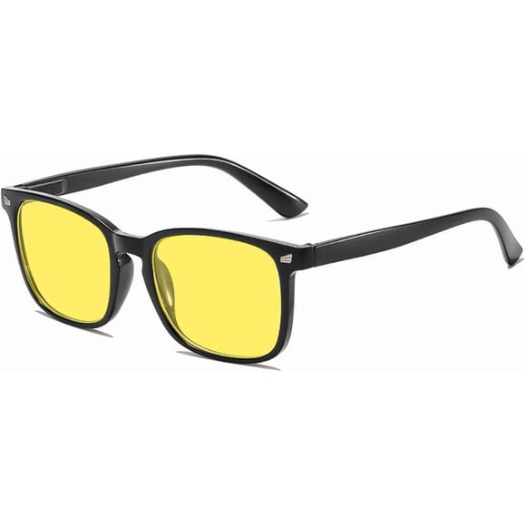 Polarized Night Driving Glasses for Men Women – Anti Glare Night Vision Yellow Driving Glasses – Clear Vision Night-Time Driving Glasses with Lightweight Frame